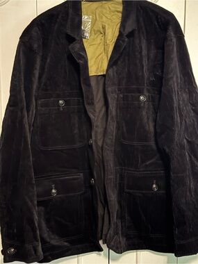 Todd Snyder Dark Brown Corduroy Jacket with Olive Lining